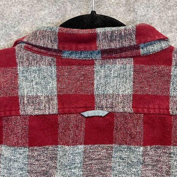 FLAG & ANTHEM Shirt Men’s 2XL Red Gray Checkered Harrells Flannel Long Sleeve - Picture 14 of 15
